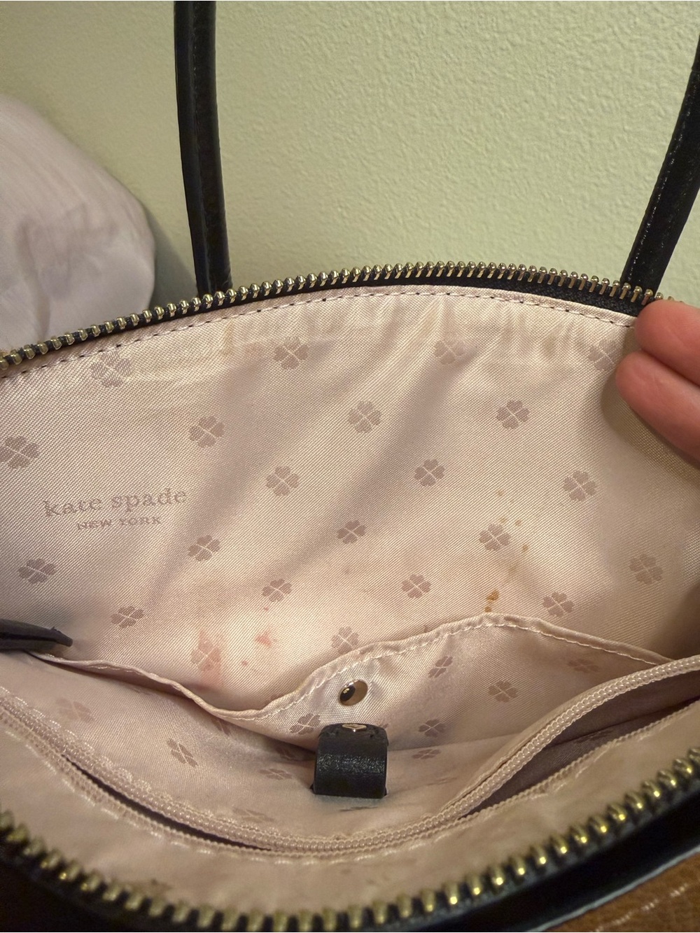 kate spade Leopard Print Satchel with Black Trim - Picture 5 of 5